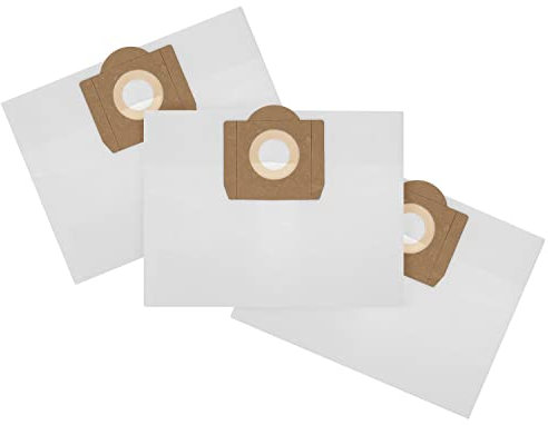 3x Les Sacs Renforcés à 6 COUCHES pour la poussière de construction (mastic, plâtre, etc.), pour aspirateur ROWENTA Bully