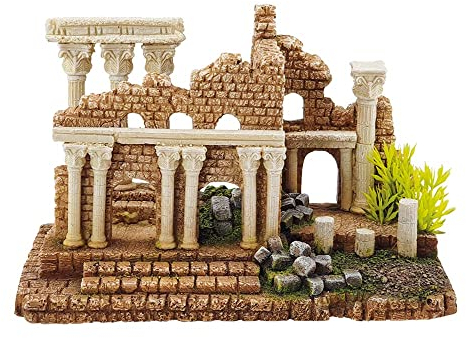 Nobby Aqua Ornaments ANTIKE SÄULEN mit Pflanzen, 25 x 13 x 16 cm cm, 1 Stück