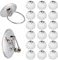 SUNNYCLUE 1boîte 200pcs Broche Base Réglage Broche Tamis Résultats Disques Ronds Blancs Plat Plateau Anneau Composant Broche Base pour la Fabrication de Bijoux Accessoires Femmes Adulte DIY Broches An