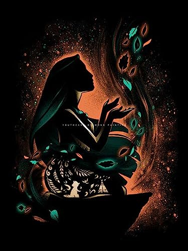 Youtheart Diamond Painting Pocahontas Diamond Art, 5D Full Drill Cross Stitch Embroidery Kits, DIY Wall Décor