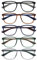 OPULIZE Max Lesebrille 5er Pack - Klassische große rechteckige Fassung - Brillen in Schwarz, Braun, Blau, Grün & Grau - Herren Damen - RRRRR78-12367 - +3,00