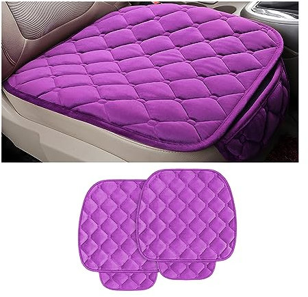 CGEAMDY Coprisedile Auto Universale, Cuscino Sedile Auto in Peluche, Cuscino Antiscivolo per Sedia, Morbido, Traspirante, Cuscino per Sedili per la Maggior Parte Delle auto, e dei SUV (Viola)
