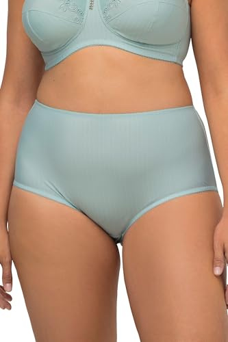 Ulla Popken Damen große Größen Übergrößen Plus Size Midislips, 2er-Pack, Nadelstreifen Minze 54+ 800279703-54+