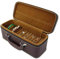 BONOOL Schmuckkästchen aus Leder, tragbar, Schmuck-Organizer, Samt-Schmucktruhe für Ringe, Halsketten, Ohrringe, braune Schmuckschatulle für Damen
