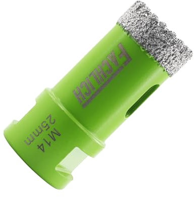 FACHLICH Fliesen Diamantbohrer 25mm M14 Gewinde Diamant-Bohrkrone Lochsäge Fliesen für Porzellan Fliese Keramik Granit Marmor Trockenbohren