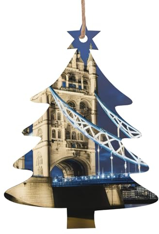 Tower Bridge in London – Weihnachtsschmuck aus Holz für Weihnachtsdekoration