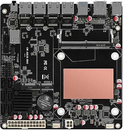 HKUXZR N100 Placa base industrial NAS 4 núcleos 4 hilos Procesador de baja potencia 4x2.5G i226 Red M.2 Ranura 6xSATA DP HDMI 2.0 PCIE ×1