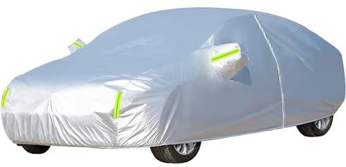 Auto Abdeckplane Wasserdicht Kompatibel mit Suzuki Swift Cabrio(1989-1995) Auto Abdeckplane Winter Wasserdicht Reißverschluss an Der Linken Tür Mit Reflektierenden Streifen