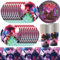 Lot de 61 pièces de vaisselle d'anniversaire pour enfants Monster Kong Gorilla – Décorations géantes Gozila comprenant nappes, serviettes, assiettes, gobelets en carton (20 personnes)