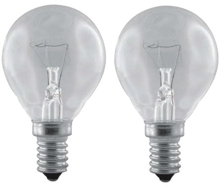 Inspired Essentials 2 x Oven 40w Lamp SES E14 Small Screw Cap GLS 300° 240V Cooker Light Bulb Fits AEG/Bosch/Siemens/Neff/Hotpoint Up to 300c Heat Golf Shape