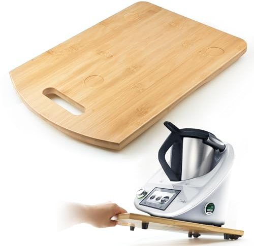 Gleitbrett Thermomix für TM6 TM5 Rutschbrett Thermomix Rollbrett holz,Schnelles Bewegen Rollbrett für Thermomix