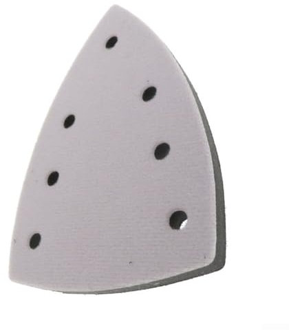 7-Loch-Schleifpapier-Stützpad, 1 Stück, Haken und Schlaufe, Dreieck-Schleifpads