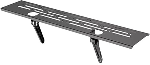 GAOCUNBING Oberes TV-Regal, Monitor-Montagehalterungsplattform hält Lautsprecher, Medienboxen, Spielkonsole, Router und Fernbedienung TV-Regal Black,90CM*10CM