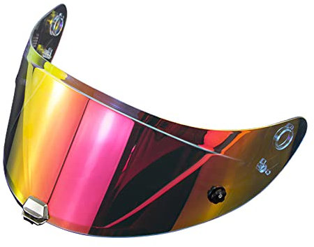 Helmvisier, Kompatibel mit HJ-26. Helm-Visier-Objektiv Motorradlinse Full Face Motorcycle Helm Linsenschiele kompatibel mit RPHA11 RPHA70. Motorcross Helm Len Visier(Revo red)