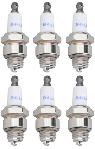6 Pezzi M14x1,25 B4-LM B4LM Candela per Motori Compatti Tagliaerba/Motosega/Decespugliatore (5,8x2,3x2 Cm)