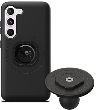 QUAD LOCK 1-Kugel-Top-Cap-Handyhalterungs-Kit mit MAG-Handyhülle und MAG-Wireless-Ladekopf für Galaxy S23, kompatibel mit RAM-1-Kugelgelenkarmen für Auto, LKW oder Wohnmobil.