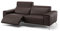 sofanella Leder 3-Sitzer Sofa Bella - Hochwertige Dreisitzer Couch italienisches Design - Designer Ledersofa mit Relax-Sitzverstellung - Braun M: 218 Breite x 100 Tiefe