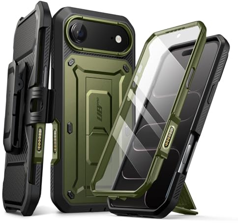 SUPCASE for iPhone Air Case with Camera Control Button (Unicorn Beetle Pro), [Built-in Kickstand & Screen Protector] [Military-Grade Protection] Heavy Duty Rugged Phone Case for iPhone Air (Guldan) | Built-in Camera Control Button, Detachable Belt Clip, Military-Grade Protection, Heavy Duty Phone Case, Unicorn Beetle Pro