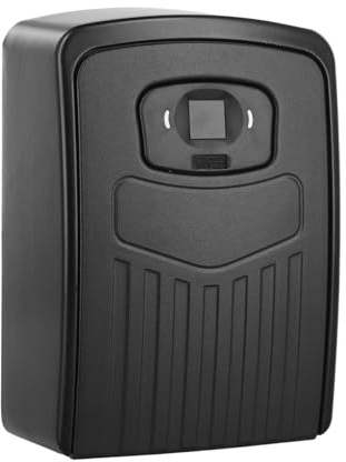babominimer Smart Outdoor Key Safe With Biometric Fingerprint Scanner, Metal Secure Storage Lock Box, Wall Mounted Electronic Digital Key Storage System