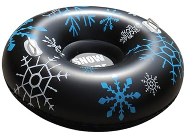 Winter-Schnee-Donut – aufblasbarer Schlauch für Outdoor-Spaß | PVC-dicker Doppelgriff, 90 cm fahrbarer Ring, Weihnachts-Ski-Spiel-Zubehör für Damen, Herren, Freunde, Jungen, Mädchen, Iced River Play