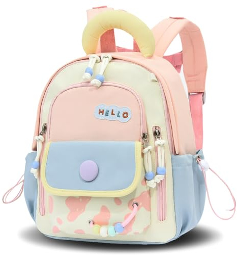 PROTAURI Zainetto Asilo Bambina 2-5 Anni 8L Gelato 3D, Hellrosa | cinturino pettorale impermeabile leggero traspirante ergonomico colori macaron