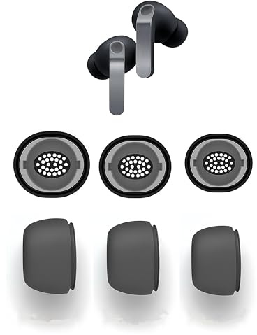 Silikon-Ohrstöpsel für Samsung Galaxy Buds 4 Pro (2026)/Buds 3 Pro (2024) | 3 Paar Ersatz-Ohrstöpsel mit Staubschutz, S/M/L, passend für Ladehülle,Schwarz