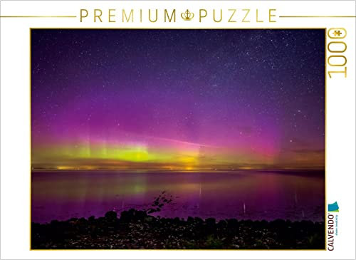 CALVENDO Puzzle Polarlichter über der Kieler Bucht 1000 Teile Lege-Größe 64 x 48 cm Foto-Puzzle Bild von Laura Kranich