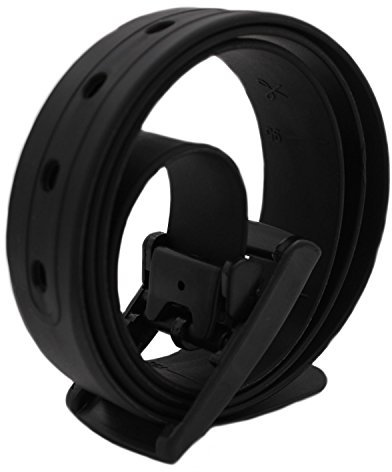 MESHIKAIER Unisex Gürtel aus Silikon Gürtel Casual Damen Herren Silikon Gürtel + Kunststoff Schnalle (Schwarz)