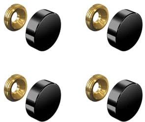 ALTUMIS - Set de 4 cache vis noir 18 mm - Noir