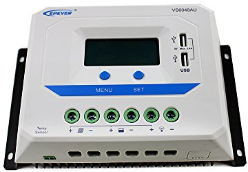 EPEVER® VS6048AU PWM Laderegler charge controller 60A, 12V/24V/36V/48V mit LCD Dispaly USB Anschluss EPEVER® VS AU Serie