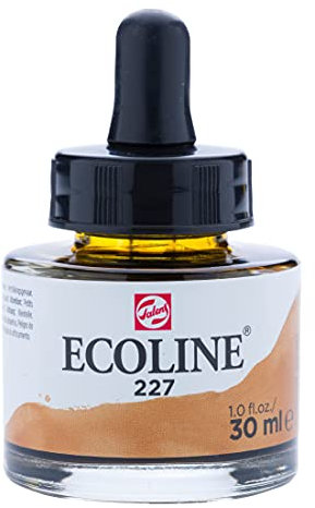 Ecoline Flüssige Aquarellfarbe Flasche 30 ml Gelber Ocker 227 (11252271)