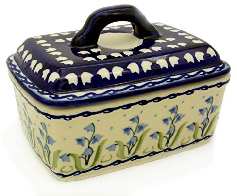 Bunzlauer Butterkästchen für 250 g Butter (Dekor Campanula)