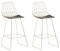 Beliani Barstuhl Barhocker 2er Set Gold Stahl Preston