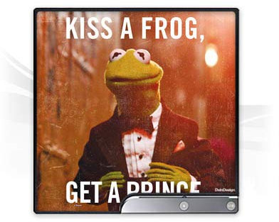 DeinDesign Skin kompatibel mit Sony Playstation 3 PS3 Slim CECH-2000-3000 Folie Sticker Kermit Muppets Offizielles Lizenzprodukt