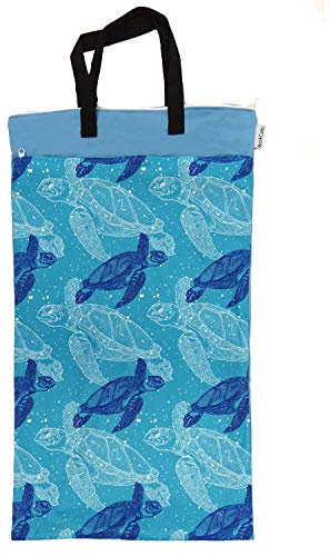 Avo&Cado Nasstasche Duo (XL) mit Trockenfach (Schildkröten/hellblau)