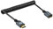 Twozoh Câble Spiralé HDMI Rallonge, Plug-Play Extension Mâle vers Femelle, 3D 4K@60Hz 2,0a/b 1080p (0,3M-1,5M)