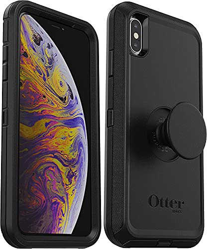OtterBox + Pop Defender Series Case for iPhone Xs MAX (ONLY) Non-Retail Packaging - Black