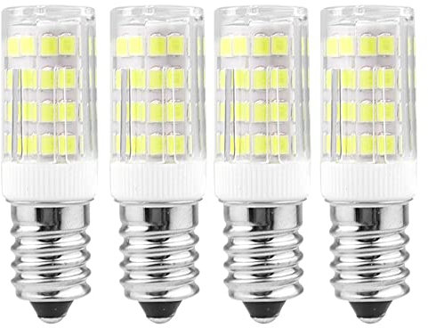 MZMing 4pcs E14 LED Cooker Hood Light Bulb 4W LED Bulbs Cool White 6000K AC220-240V 400LM SES Small Edison Screw E14 Bulb for Fridge Sewing Machine Cooker Hood Lamp Lighting