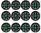 12PCS Mini Survival Compass Kleine, Kompass Outdoor luftgedämpfte magnetische Kunststoffkompasse Tragbarer Taschenkompass mit flüssigem Öl gefüllt für Wandern Camping Outdoor Bootfahren Reisen