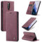 SLWYF Coque pour OnePlus 7 Pro, Etui Protection Housse Premium en Cuir PU, Pochette Fermeture Magnétique [Fentes pour Cartes] Flip Case Compatible avec OnePlus 7 Pro, Rouge