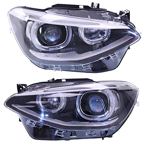 ATEC Germany 2x Bi-Xenon Scheinwerfer Hauptscheinwerfer vorne links + rechts mit LED Tagfahrlicht D1S Frontscheinwerfer mit Stellmotor für Leuchtweiteregulierung, Kompatibel mit BMW 1 (F20), 1 (F21)