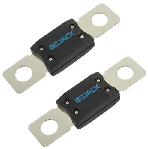 BOJACK MEGA/AMG High Current Fuse Bolt-on Fuse 350A Amp for Cars, Trucks, Construction Vehicles, Buses, Caravans (Pack of 2 ANM Fuses 350A)