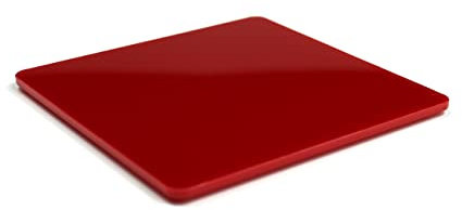 Square Coasters Long Lasting Acrylic Multiple Colours Kitchen Dining Table Bar (Dark Red, 1)