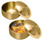 Aynaxcol Reisschale aus Edelstahl mit Deckel, 2er-Set, für koreanische Küche, Restaurant, doppelwandige Metallschalen, Mehrzweck-isolierte Suppenschüsseln, Snacks-Schalen (11,5 cm, Gold)