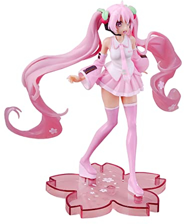 Hatsune Miku Ornament ATVOYO-Hatsune Miku Puppe Kinderspielzeug Kinderspielzeug Rosa Sakura Miku Puppe Desktop Dekorationen Geeignet für Erwachsene und Kinder überall zu dekorieren