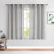 Vangao Leinen Gardinen Schwarz Streifen Muster Blickdicht Ösenschal Vorhange mit Ösen Modern Leinenoptik Nadelstreifen Vorhänge Wohnzimmer Privarsphäre Gardine Blickdicht Ösenschal 2 Stück 130x145cm