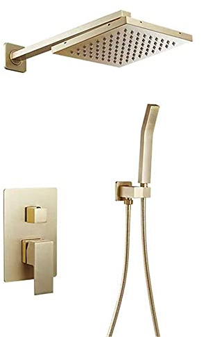 ZEDARO Wasserhahn Bad Duschsysteme Wandmontiertes Duscharmatur-Set, Unterputz-Duschwannenmischer Unterputzbox Badezimmer-Duschanzug, Gunmetal Grey