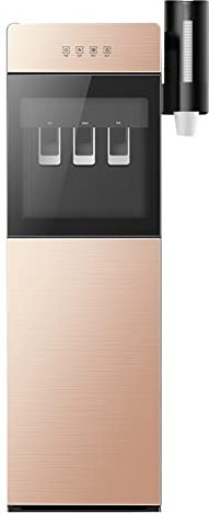 Dispensador de Agua Vertical, Doble Uso frío y Caliente, Cubo de Agua Oculto Debajo, dispensador de Agua automático Solo táctil, Adecuado para la Oficina en el hogar,con portavasos. (Color : Brushed