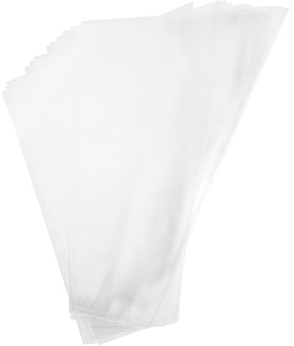 50pcs Packing Flower Packaging Bag Flower Cellophane Sleeves Wrapping Bags Floral Arrangement Bags Clear Goodie Bags Wedding Bouquets Wedding Decor Floral Bags