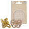 Natürlicher Gummi Schnuller ORTHODONTIC 3-36 Monate Doppelpack - Goldener Honig & Beigebraun